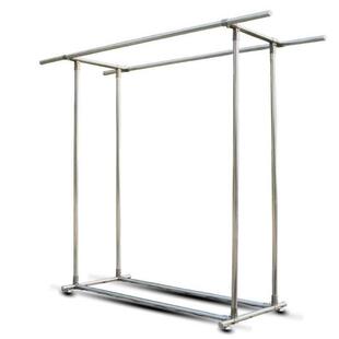 单双简易室内衣服落地加厚晒衣架杆式 卧室晾衣架阳台挂不锈钢架子