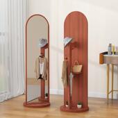 旋转全身镜落地挂衣架镜子网红立体全身镜卧室衣帽间可移动全身镜