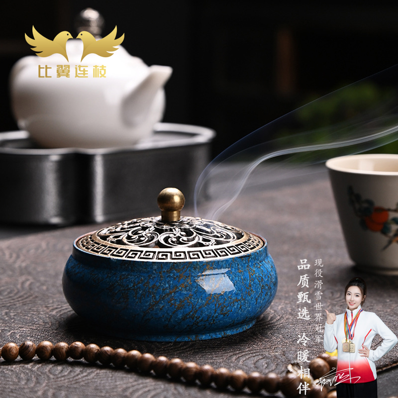 【比翼连枝】莲花大漆香炉