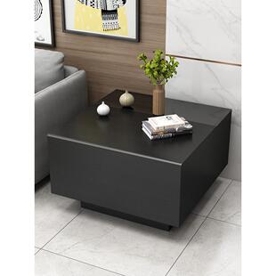 北欧实木现代极简主义沙发侧柜侧柜床边办公室角柜客厅黑色咖啡桌