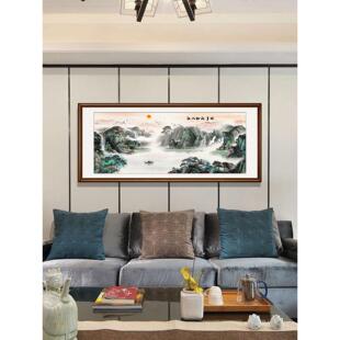 客厅沙发背景墙装饰画办公室会客厅定制字画茶室书房山水风景挂画
