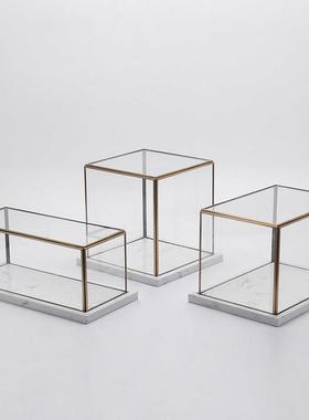 创意玻璃罩装饰品工艺礼品摆饰外框展示架客厅桌面软装饰品客厅展