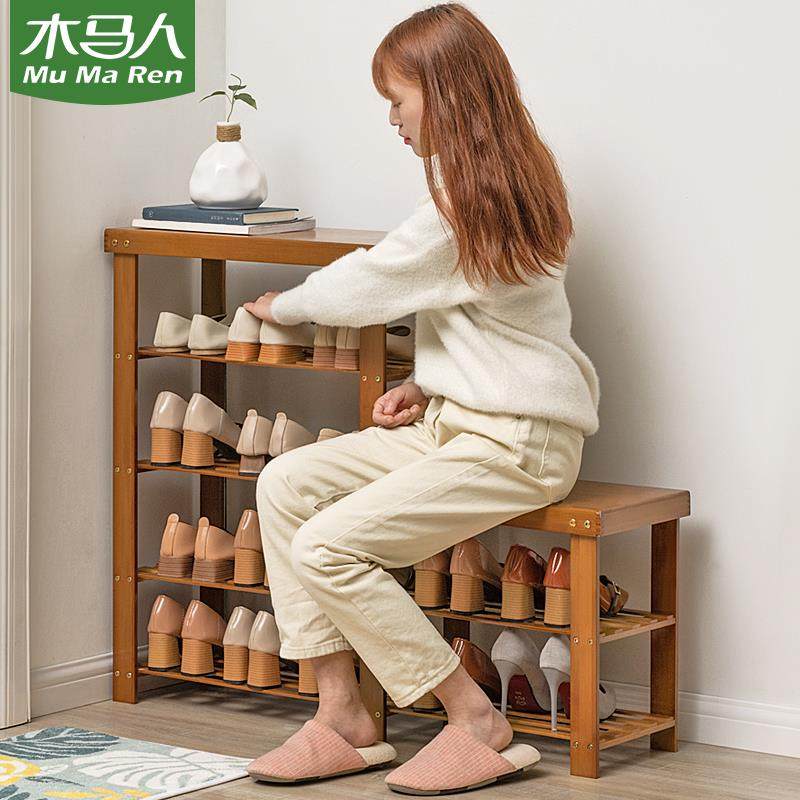 木马人鞋架子简易防尘收纳置物架多层鞋柜门口家用室内非实木宿舍
