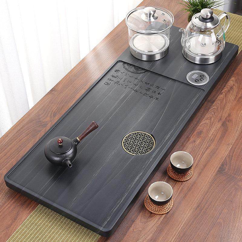 全自动家用整块乌金石头茶盘茶海简约茶台功夫茶具四合一体电磁炉,餐饮具,茶盘,淘宝优惠券,粉丝福利购,淘宝优惠卷
