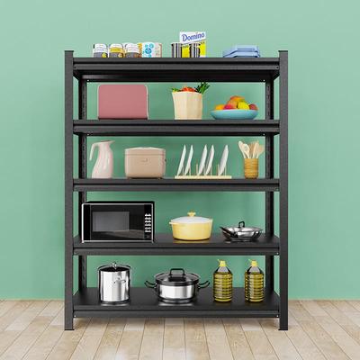 碳钢厨房置物架落地橱柜多层收纳架家用多功能微波炉锅架客厅架子