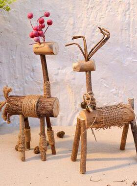 家居木志环创摆件幼儿园森系户外装饰园区景观别墅庭院花园布置