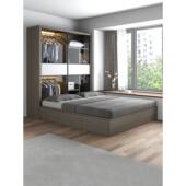 衣柜床综合榻榻米儿童房斯堪 纳维亚双人床1.5米小公寓1.8米无床