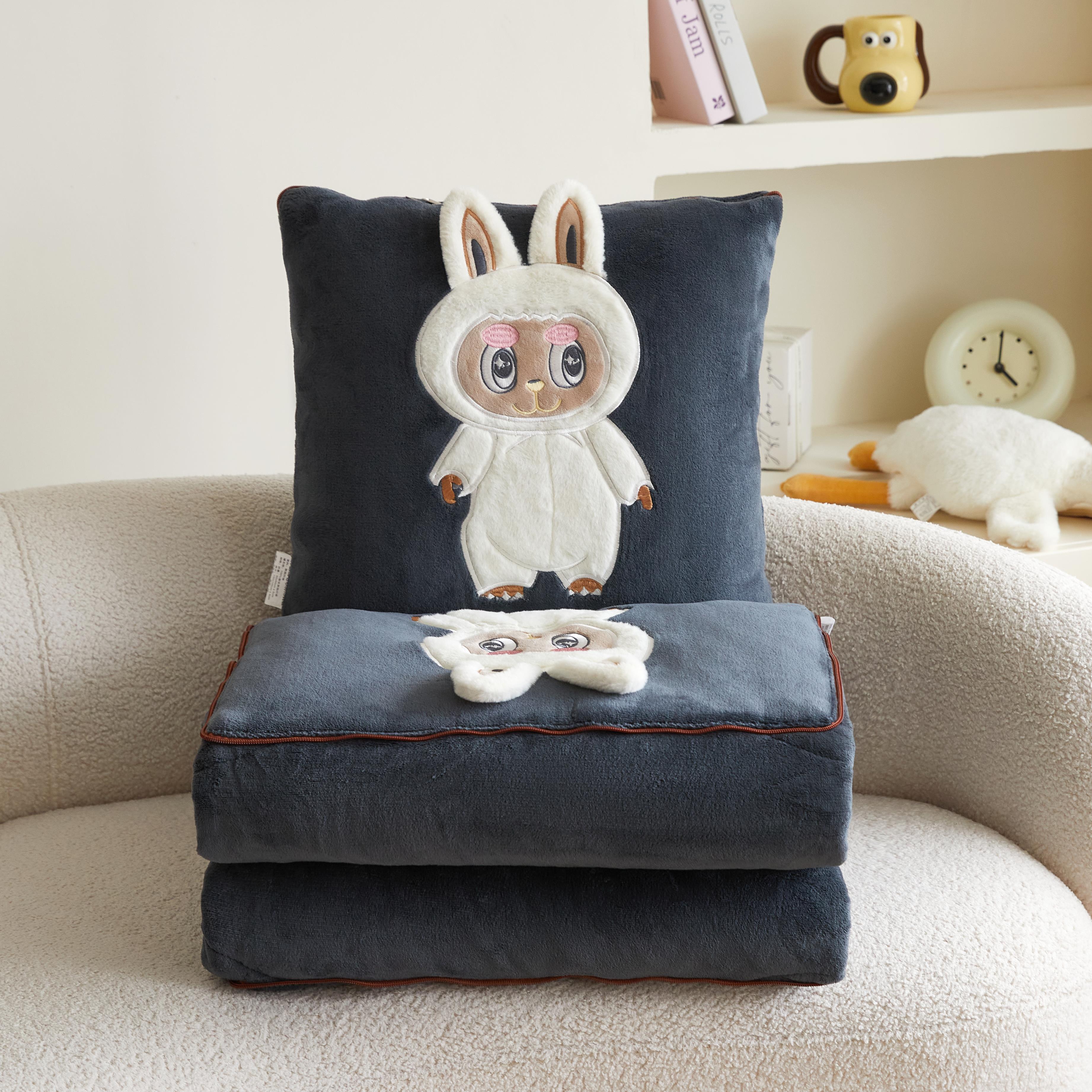 多功能抱枕被子两用加厚牛奶绒毯午睡办公室枕头被靠枕汽车靠垫被