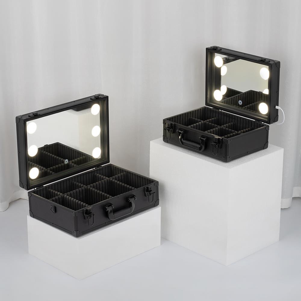 19寸带灯化妆箱专业跟妆师带镜子LED大容量便携带行李箱带收纳