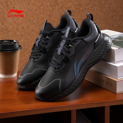 李宁女款跑步鞋防泼水耐磨运动鞋