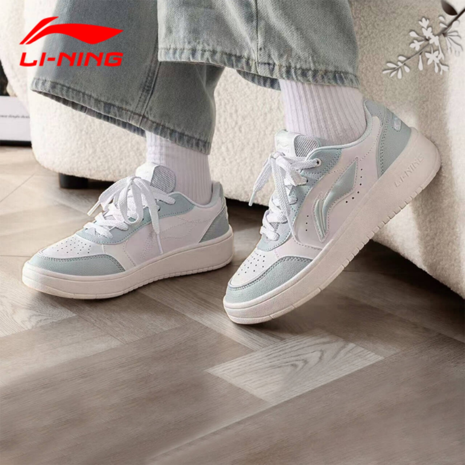 李宁休闲鞋女鞋2025新款板鞋
