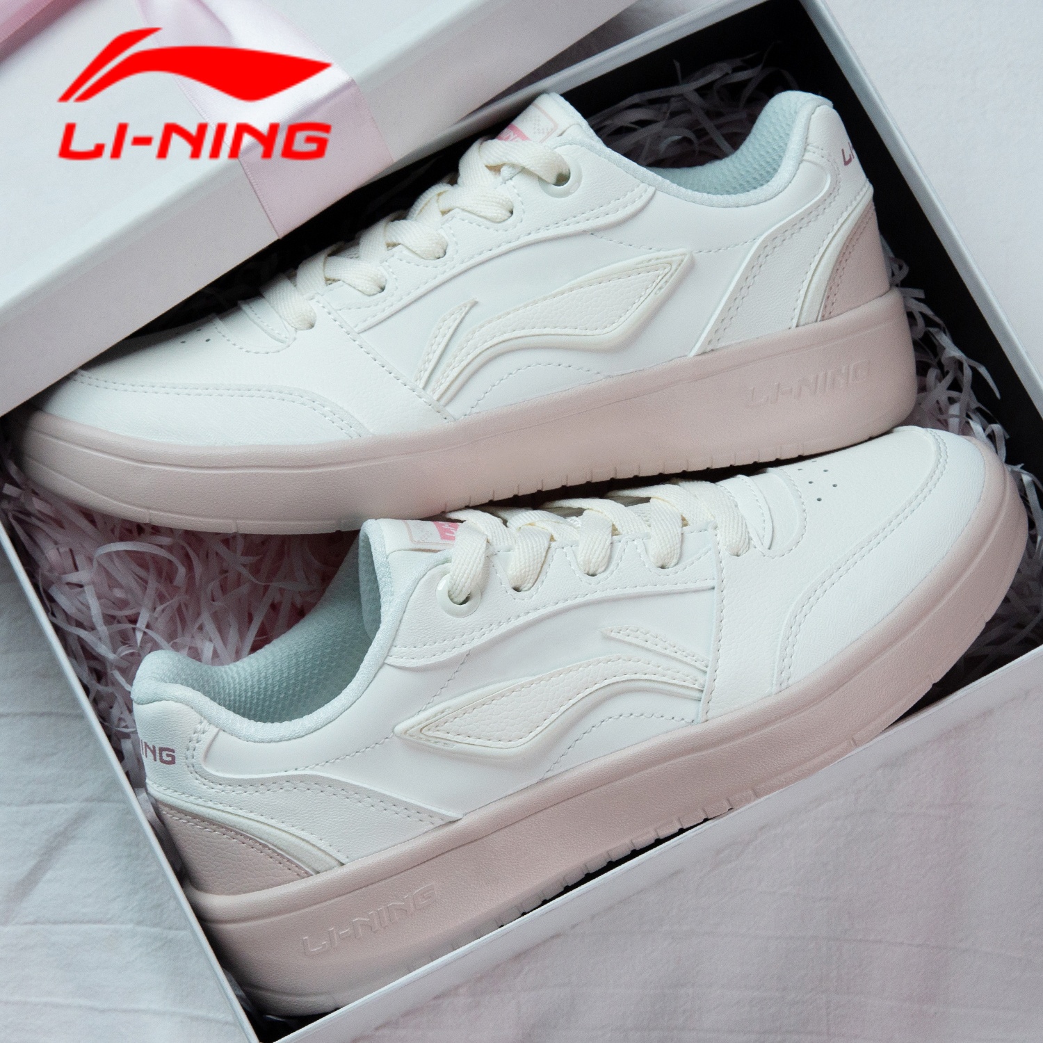 李宁元宝V3板鞋女鞋2025新款