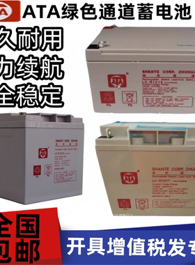 ATA绿色通道蓄电池LC-R124.5 127.2 1212电梯主机消防设备UPS应急