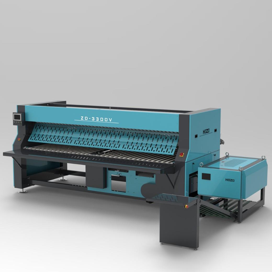酒店宾馆医院床单被套折叠机3.3m四通道的两横三纵五折洗涤厂用