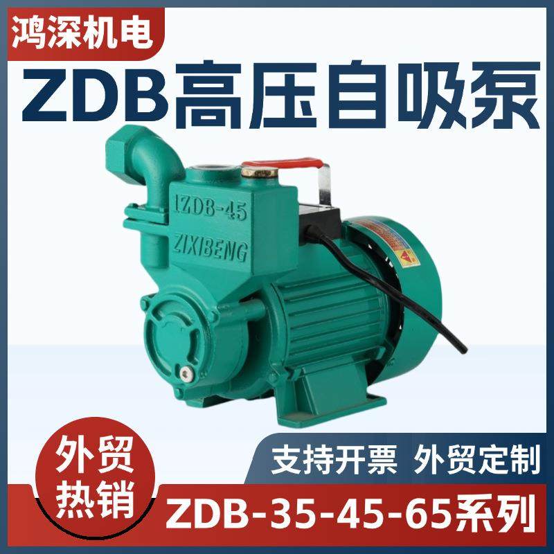 ZDB35型45型家用自吸泵220V高扬程自来水管道增压泵水井抽水机