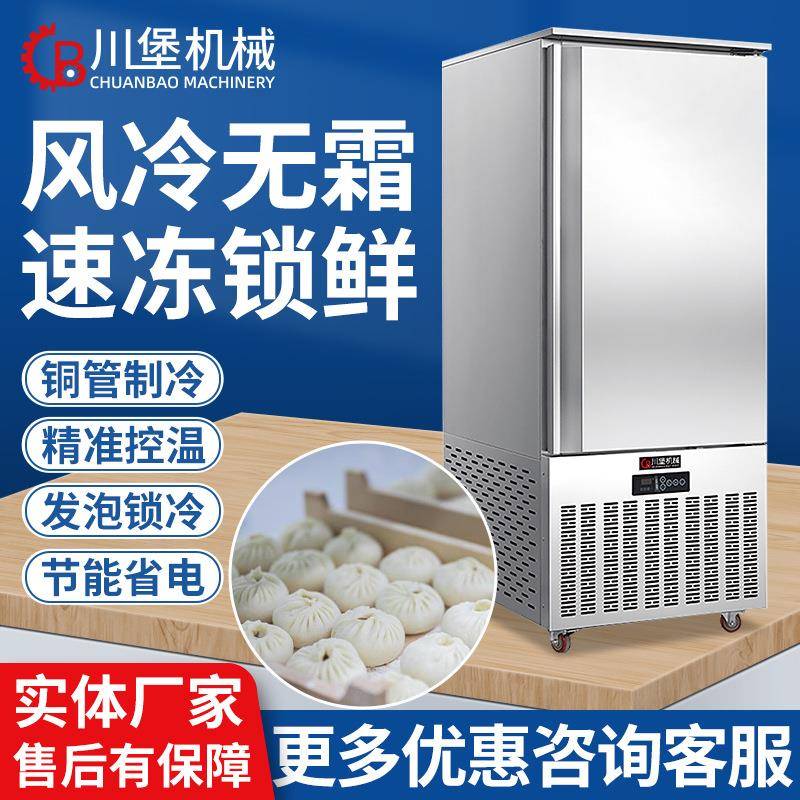柏堡12盘速冻柜冰柜插盘风冷无霜烘焙包子饺子急速冻机冷冻柜