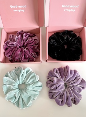 Echo丨2025新款丝绒超大真丝大肠发圈女高级感扎发头绳发饰头饰