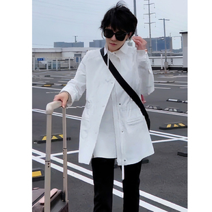 三合一防风冲锋衣女2025秋冬新款时髦小个子立领收腰女装白色外套