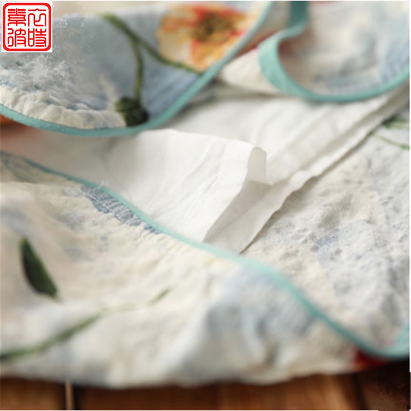 素-夏汉服女童中式立领旗袍裙子 裁剪图纸 短袖连衣裙 1:1diy纸样