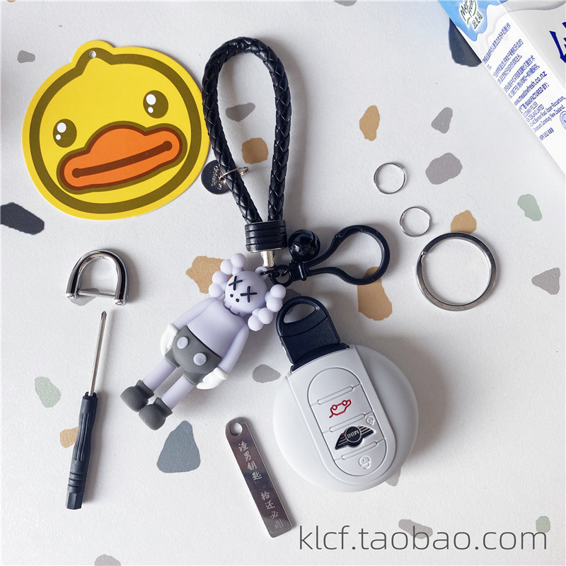 宝马mini迷你车钥匙壳钥匙扣卡通女潮车钥匙套钥匙包钥匙链cooper