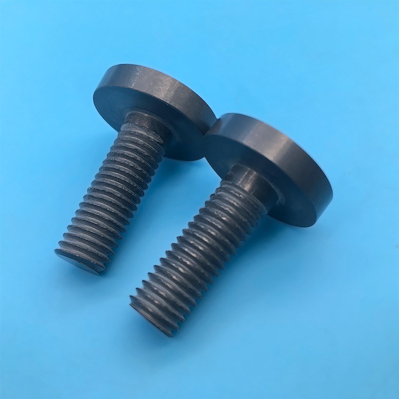 氮化硅陶瓷螺丝定制 绝缘陶瓷固定螺柱螺栓加工 精密陶瓷螺杆