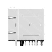 2x1双口千兆rj45 上下两口带灯带弹网线接口 SYT21Q042DB2A4D068