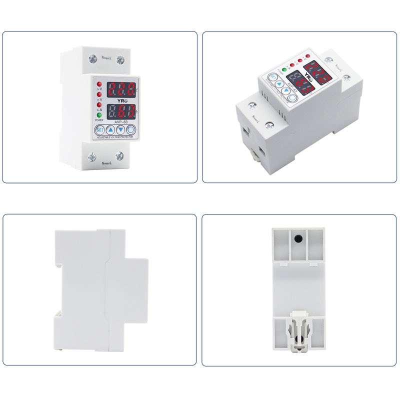 63A 230V AC可调过压和欠压保护器保护装置继电器带过流保护