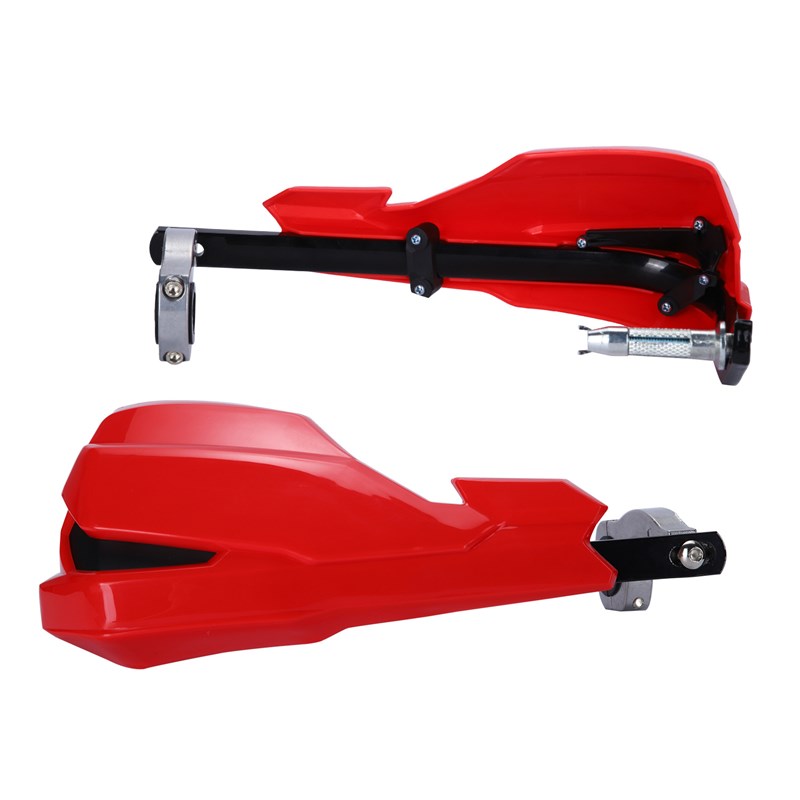 摩托车流水灯护手配件挡风刹车拉杆保护套铝合金带灯护手厂家