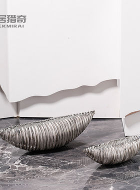 个性创意陶瓷花盆金属人物雕塑艺术品摆件组合客厅样板房软装配饰