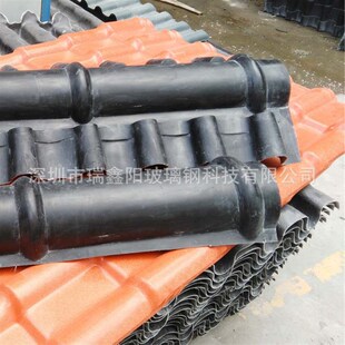 室外公园长廊古风建筑屋面装饰屋檐仿古琉璃瓦玻璃钢仿古瓦