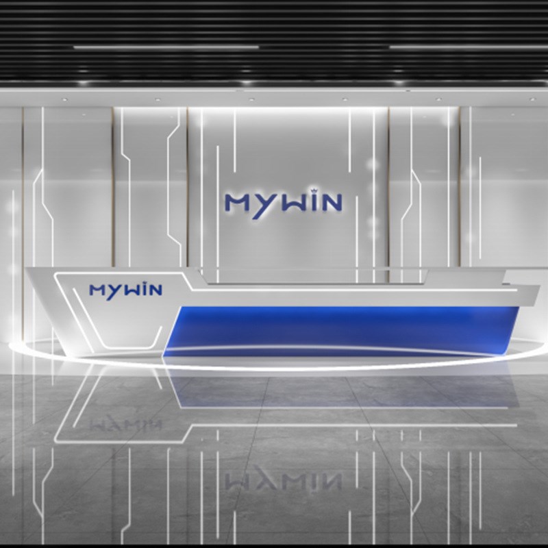 设计公司展厅科技风格展厅3D效果图烤漆展柜企业文化墙产品展示柜