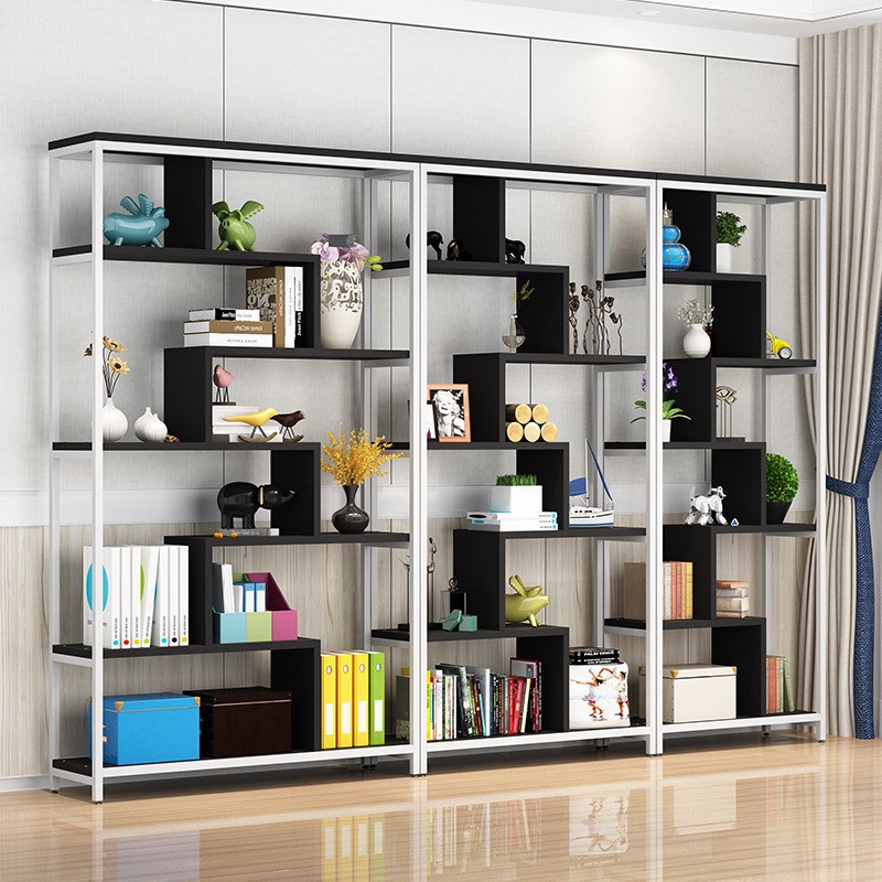 隔断置物架书架书柜屏风办公室客厅铁艺现代玄关装饰柜展示架花架
