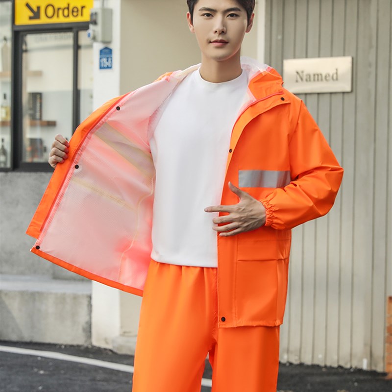 雨衣雨裤套装男款外送骑手男女两件式电动机车骑行长版全身防暴雨