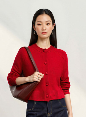 【大潘专享】100%绵羊毛秋冬新款纯色女士羊毛衫  1N6323