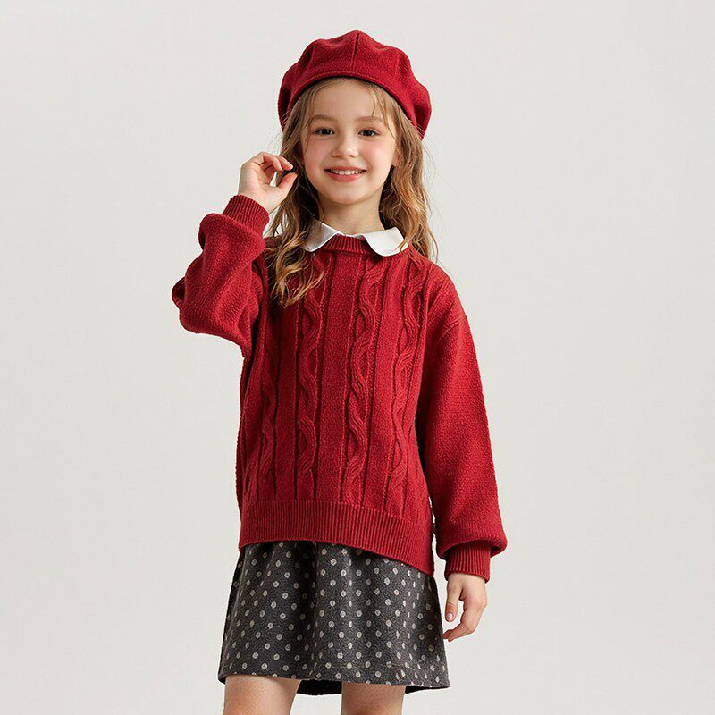 【天天yoko&LABULL】拉夫款绞花羊毛衫舒适亲子毛衣大小童装TZ907