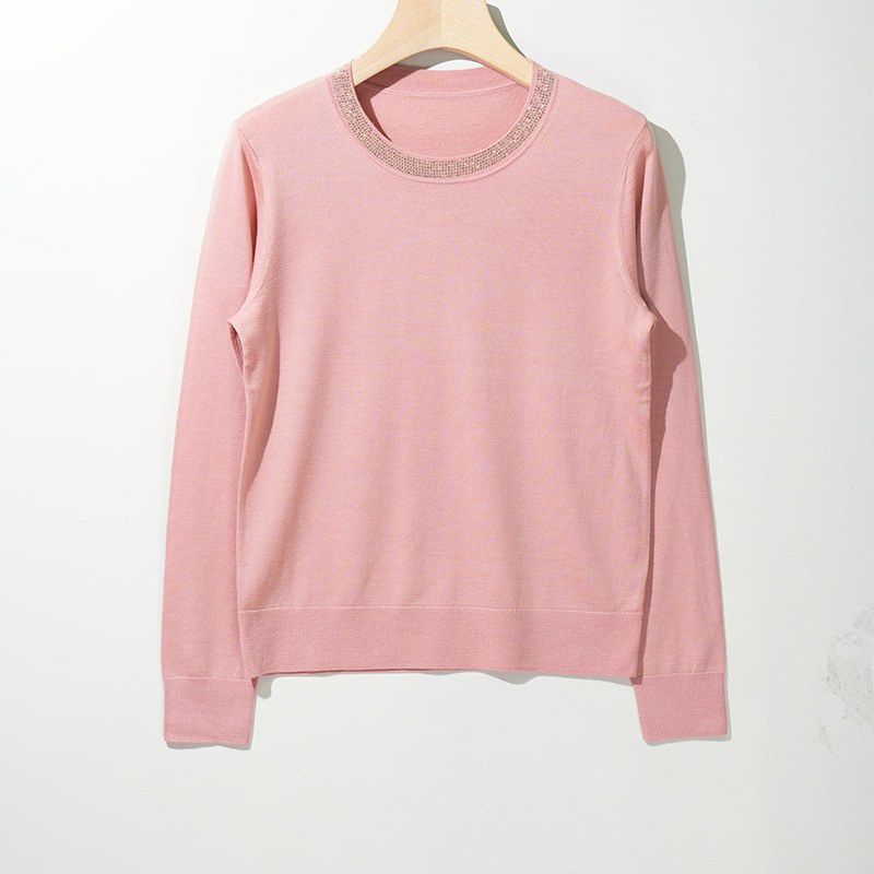 【然姐como_on】100%精纺可机洗羊毛衫圆领绵羊毛针织HN657-1