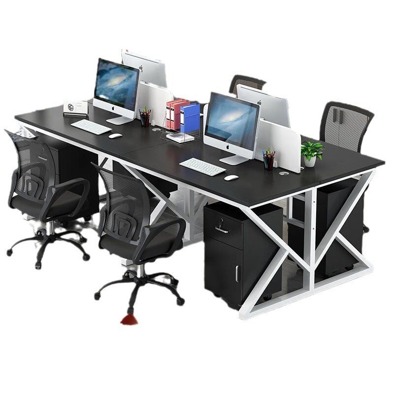 职员办公室办公桌组合电脑桌办公桌员工工位屏风工作位2/4/6/人位