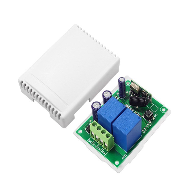 12V二路无线遥控开关+遥控器2CH继电器直流电机控制器车库门遥控