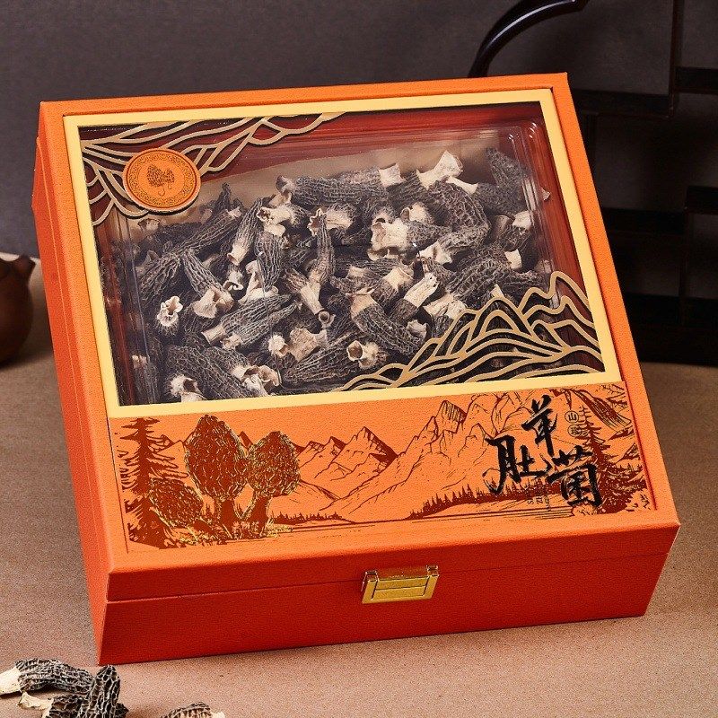 新款透明开窗羊肚菌包装盒100克250克干货羊肚菌礼品盒皮盒空盒子,包装,商务礼品包装,淘宝优惠券,粉丝福利购,淘宝优惠卷