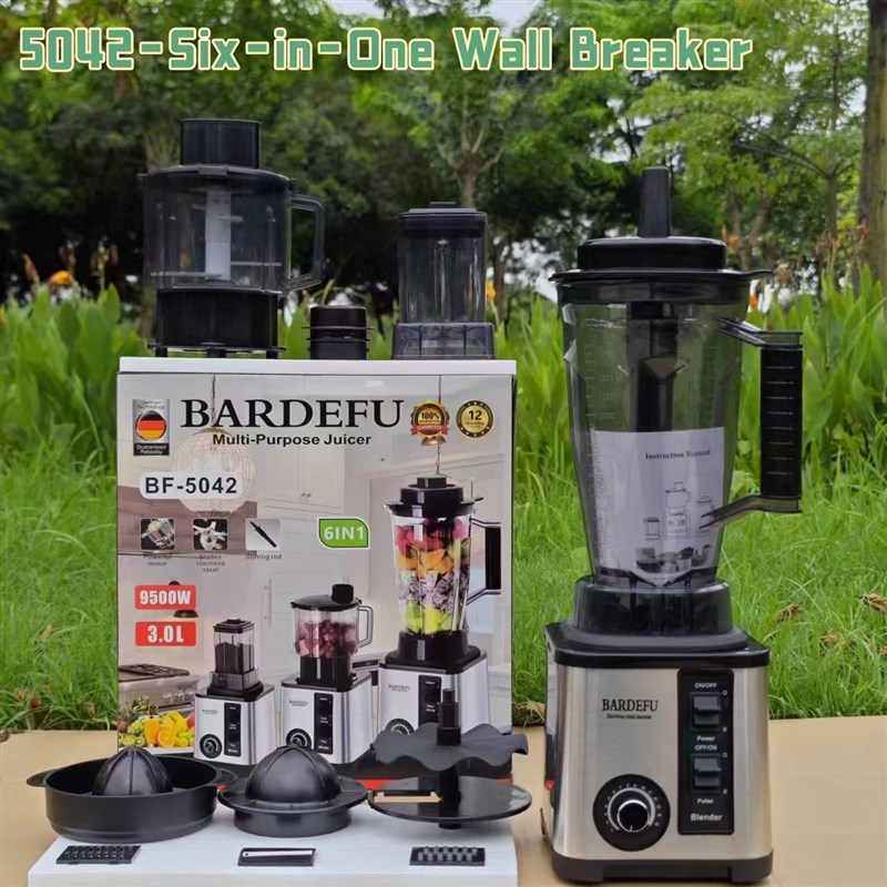 3L6in1blender跨境北美欧不锈钢大容量金属破壁机榨汁机绞肉机