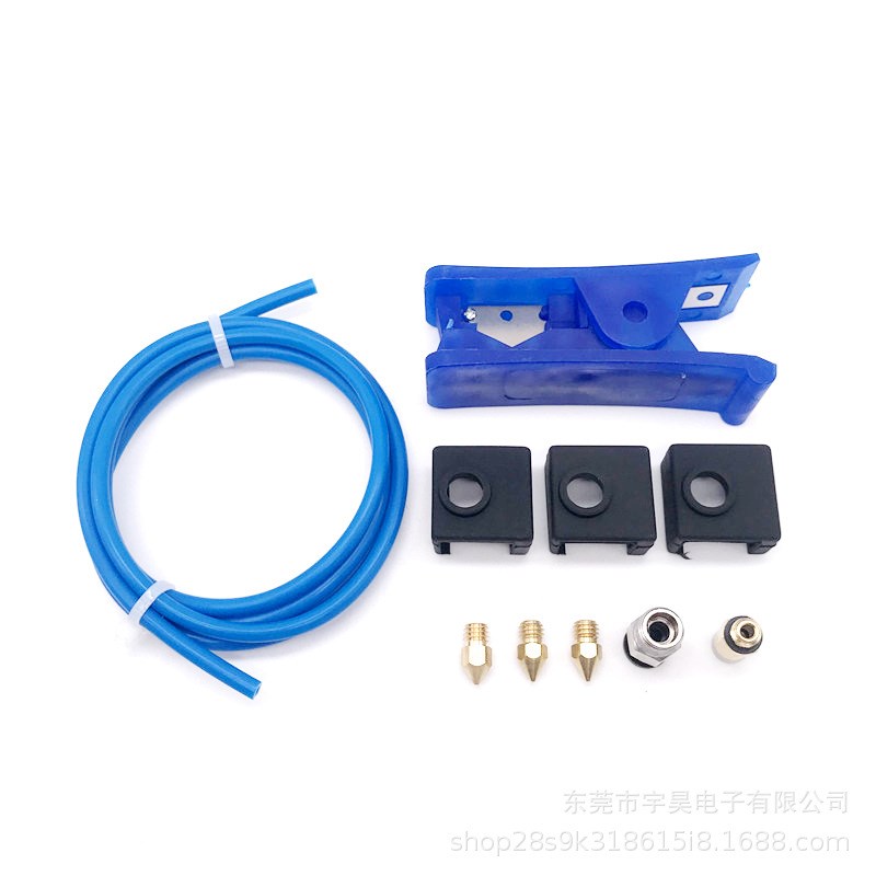 3D打印机配件Ender-3/s CR-10S MK8喷嘴铁氟龙管耐高温硅胶套件