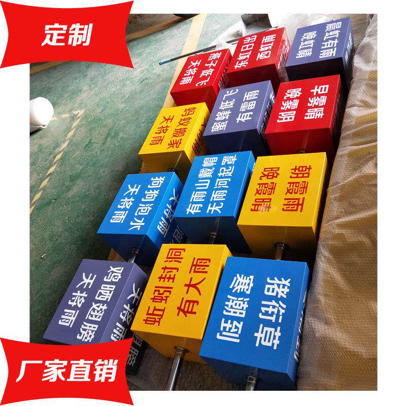 户外翻转宣传栏厂家二十四节气科普宣传栏可旋转互动翻翻乐翻转牌 - 实物图