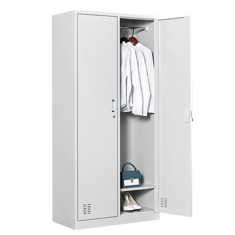 虎一办公家具更衣柜职员工柜铁皮柜学生公寓储物宿舍挂衣二门柜子