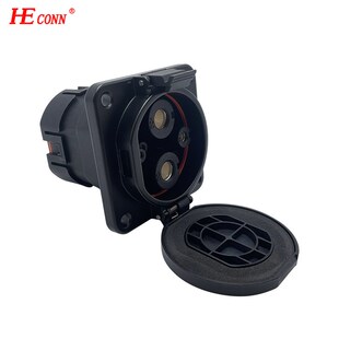 新能源电动汽车国标250A快充充电插座1100v440V充电座3孔DC固定座