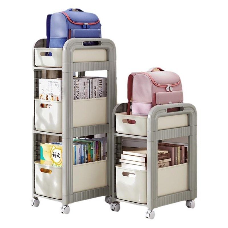 书包置物架可移动小推车桌下收纳整理架卧室桌面书架客厅阳台厨房