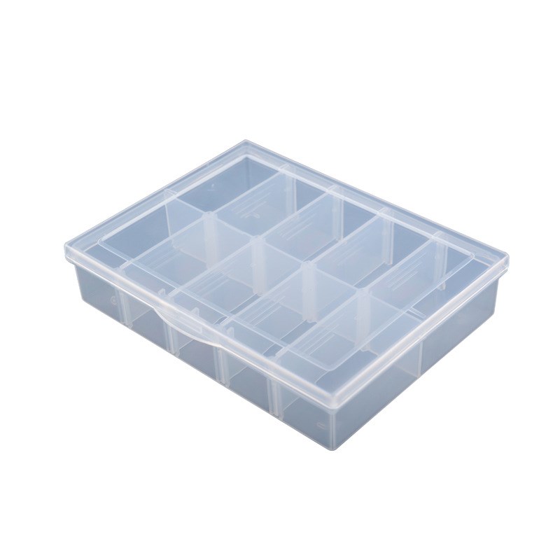 pp透明塑料盒螺丝收纳盒五金分类盒元件工具电子零件盒子活动10格