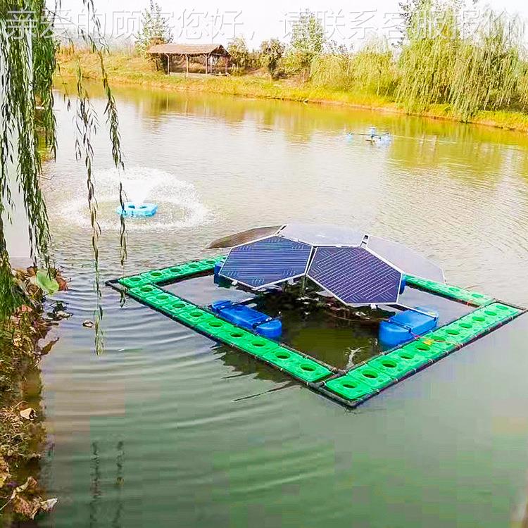 太阳驱动生态净浮岛水生处理系统 复能786氧型太阳能态浮岛化装置