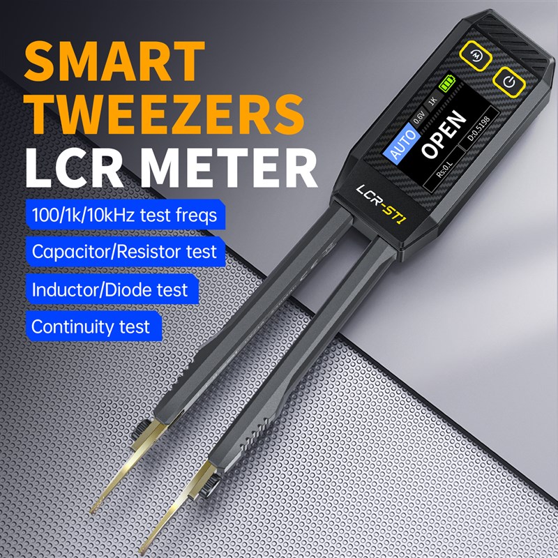 FNIRSI LCRST1 Mini Smart Tweezer LCR SMD ESR Tester