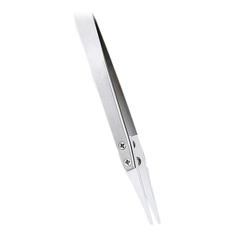 巴酷BA-I7不锈钢超硬镊子直镊弯镊陶瓷头耐高温数码电子精密维修