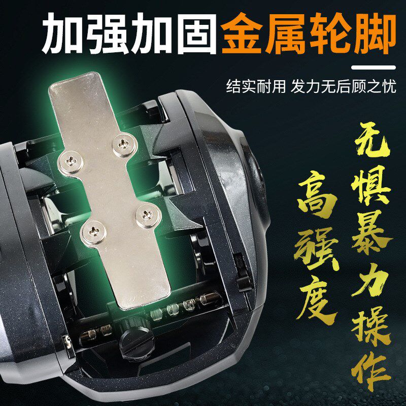 跨境远投宽体水滴轮大容量防海水防炸线金属线杯金属底座海钓轮